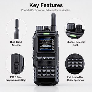 SenHaiX SHX-8650 Walkie Talkie de Doble Banda, Radio Bidireccional de Alta Potencia de 5W, Banda Aérea, Alerta de Emergencia SOS, Audio Bluetooth - Product Image 4