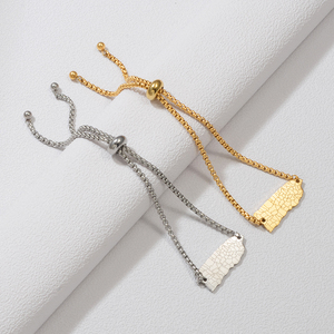 Braccialetti regolabili con mappa di Porto Rico da 18 cm con <span class=keywords><strong>città</strong></span> per donna - Gioielli in acciaio inossidabile PR # 567262 - Product Image 2