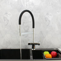 Robinet de cuisine moderne extractible 3 voies, mitigeur eau chaude et froide, flexible à 360 degrés, 3 en 1