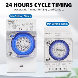 110-230vac 16A <span class=keywords><strong>analog</strong></span> 24 giờ 15 phút khoảng thời gian sul181h/sul181d Hẹn Giờ Cơ khí chuyển đổi Din Rail hẹn giờ đồng hồ bơm - Product Image 3