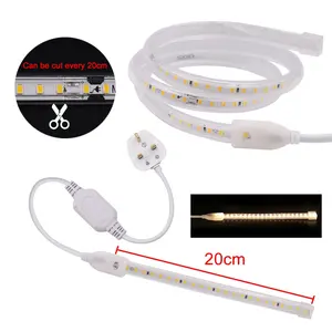 Expédition rapide en italie 5050 60P 220V 8W RGB simple rangée haute Lumen séquentiel Flexible LED RGB bande lumineuse