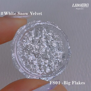 New Arrivals <b>Nail</b> Art Velvet Snow White Flakes Fine <b>Glitter</b> Opal Art <b>Nail</b> White Polarized <b>Nail</b> - Product Image 3