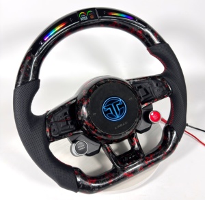 Volant en fibre de carbone forgé VW/Volkswagen MK7 GTI pour <span class=keywords><strong>Golf</strong></span> 6 7 7.5 R R-Line CC Polo Passat B8 Accessoires de voiture - Product Image 3