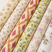 Tissu Popeline 100% Rayonne Écologique, Motif Floral Noir et Blanc, Idéal pour Robes Élégantes – Vente Chaude, Faible MOQ