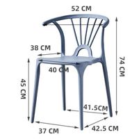 Chaise en plastique légère, sans accoudoirs, empilable, portable, compacte, moderne, durable, pour chambre à coucher, balcon, gain de place, design facile à déplacer