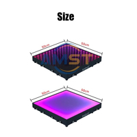 Panneau de sol de danse LED magnétique 3D facile à installer, effet anneau infini, pour soirées disco, résistant à 500 kg, idéal pour événements, mariages et DJ