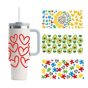Prêt à expédier – Autocollant UVDTF pour gobelet en verre en forme de canette de bière, transferts UV DTF pour gobelets, idéal pour la Fête des Mères, les cadeaux DIY pour <span class=keywords><strong>maman</strong></span> et professeur(se) - Product Image 1