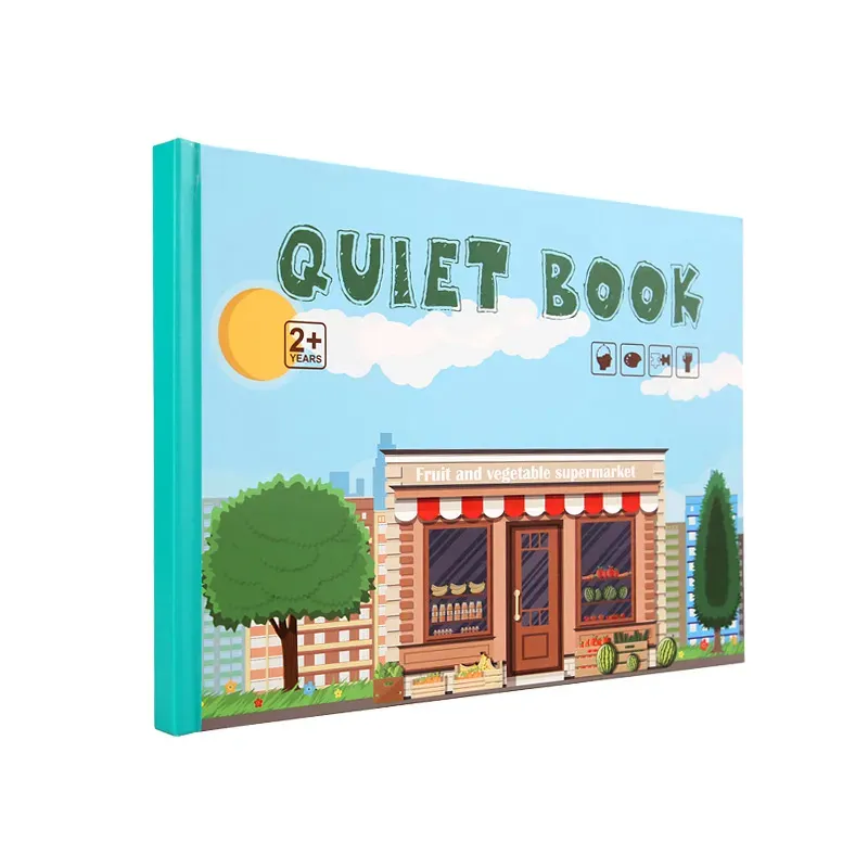Design personalizado Serviço de impressão a cores duráveis Lados duplos criança aprendendo livro laminação Hardcover Board Book para crianças