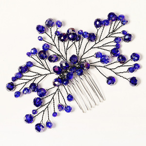 Wedding <strong>Hair</strong> Comb Blue Crystal Bridal <strong>Hair</strong> Accessories for Bride and <strong>Bridesmaids</strong> Wedding <strong>Hair</strong> <strong>Piece</strong> - Product Image 4