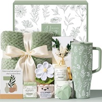 Coffret cadeau de soins spa pour femmes, coffret cadeau de soins personnels de luxe avec un style festif en fibre de polyester