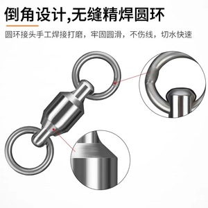 ตะขอเกี่ยวสแตนเลส Boyuan พร้อมห่วงหมุนและตัวเชื่อมโลหะสำหรับอุปกรณ์ตกปลาในน้ำเค็ม มีตาและห่วงหมุน - Product Image 5