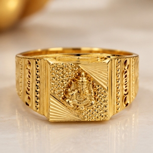 Gold Religious <b>Ring</b> <b>for</b> <b>Men</b> Indian Traditional Sacred Motif Designer Finger <b>Ring</b> Jewelry <b>for</b> Daily Wear Wholesale Custom OEM - Product Image 2