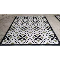 Mosaïque de marbre incrusté, motif de sol en marbre, mosaïque de marbre découpée au jet d'eau, médaillon mural en marbre pour projets de revêtements de sol de luxe pour hôtels et villas