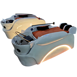 Sillón de Masaje para Salón de Belleza KISEN, Multifuncional, con Spa para Cabeza, Circulación de Agua, Requiere Plomería, Tapizado en Cuero PU Impermeable, para Lavado de Cabello - Product Image 6