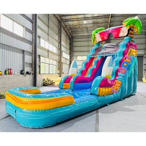 Coconut Tree Sun Glasses Summer <strong>Beach</strong> Themed Water Slides Inflatable Water Slide Castle Slides Inflatable <strong>for</strong> Kids and Adults - Product Image 3