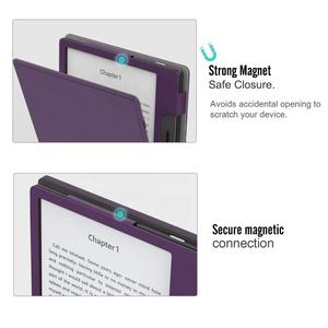 Étui vertical en cuir PU MoKo avec fonction de réveil/veille automatique pour Amazon <span class=keywords><strong>Kindle</strong></span> Oasis 2017/2019 - Product Image 4