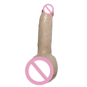 Dildo mainan seks realistis dengan bola, Cup penyedot TPE Dildo besar <span class=keywords><strong>Penis</strong></span> buatan dengan bola untuk wanita Anal stimulasi vagina - Product Image 3