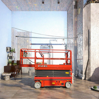 Plateforme élévatrice à ciseaux automotrice GTJZ0810, 8 m, 450 kg, plateforme de travail aérienne électrique étroite, hauteur de travail 9,8 m