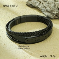 Bracelet en cuir tressé chic haut de gamme, fermoir magnétique, accessoire de poignet tendance