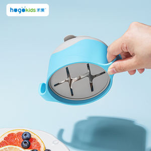 Sıcak satış 3 in 1 kapalı servis kasesi silikon yürümeye başlayan kase için saman ile bebek içme aperatif çanaklar - Product Image 4