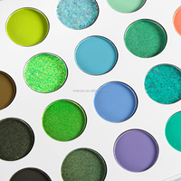 Livre d'ombres à paupières de couleur verte hautement pigmentée mat 36 couleurs Palette de fard à paupières de marque privée personnalisée nue