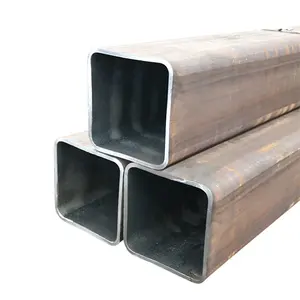 Tüp kare boru içi boş bölüm CS Q235 Metal karbon çelik sıcak haddelenmiş u şekilli çelik boru fiyat ERW