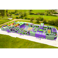 Parc de saut gonflable d'aventure grande maison de rebond aire de jeux gonflable grands parcs gonflables en plein air pour enfants n adultes jeux