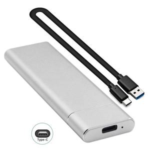 Carcasa portátil externa <span class=keywords><strong>de</strong></span> aluminio m.2 nvme ssd, <span class=keywords><strong>adaptador</strong></span> <span class=keywords><strong>usb</strong></span> 3,2, tipo c, pcie, ngff, sata, protocolo dual, carcasa nvme, nueva - Product Image 6