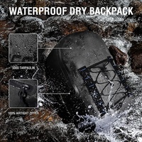 Sac à dos étanche en PVC avec doublure en polyester, fermeture éclair hermétique, capacité de 26 litres, pour les voyages en plein air, la navigation de plaisance et le kayak