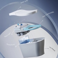 Kloset Keramik Pintar dengan Bidet Terintegrasi, Pemasangan di Lantai, Kontrol Jarak Jauh, Dudukan Berpemanas, Buka Tutup Otomatis, Kloset Keramik Elektrik Otomatis dengan Bidet