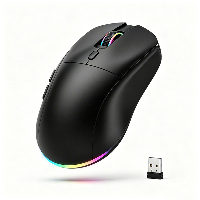 High Level Lightweight Wireless Mouse Game E-sports Office Three Mode Connection 8000 DPI 6-gear Adjustable Wireless Mouse