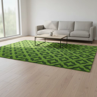 Tapis de gazon artificiel à motifs imprimés en 3D personnalisés, utilisé pour la décoration de bureaux et l'aménagement extérieur