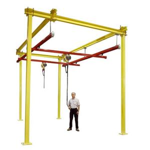 Grúa de nuevo diseño, grúa aérea flexible de Servicio Ligero con grúa de suspensión de polipasto de cadena, 500KG, 1 TONELADA - Product Image 1