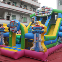 Château gonflable portable Dream Island avec toboggan, pour chiens, en PVC, capacité 10-15 personnes, 8x5x6m