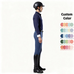 Leggings d'équitation pour hommes, culottes d'équitation avec assise intégrale en silicone, poches latérales, pantalons d'équitation, leggings en silicone - Product Image 3