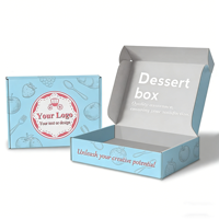 Kraft golfkartonnen dessertdoos met aangepast logo - voor bakkerijverpakkingen, milieuvriendelijke golfkartonnen taartdoos, aangepaste logo papieren dozen