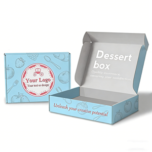 Boîte à dessert en carton ondulé avec logo personnalisé - <span class=keywords><strong>Pour</strong></span> l'emballage de pâtisserie, boîte à gâteau écologique en carton ondulé, boîtes en papier avec logo personnalisé - Product Image 2