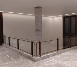 Barandilla de Escalera de Hierro Forjado de Lujo, Barandilla Curva para Balcón, Diseño Ornamental, Decoración Interior para Villa, con Recubrimiento en Polvo - Product Image 3