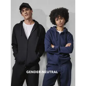 Felpa B&C ID.224 con Zip e Cappuccio, Merchandising Sostenibile - Product Image 1