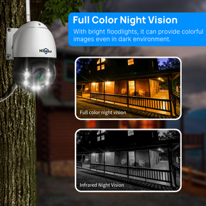Caméra optique sans fil Hiseeu 30X 3MP PTZ avec vision nocturne, dôme rapide, Wi-Fi extérieur, audio bidirectionnel, portée 250 pieds, H.265, Z-WHD103Z, caméra Wi-Fi PTZ - Product Image 5
