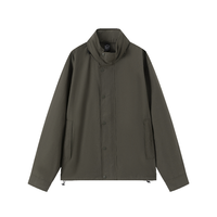 Veste coupe-vent en nylon pour homme grande taille, logo personnalisé, imperméable, coupe-vent, avec capuche, fermeture éclair, teinte unie, vente en gros