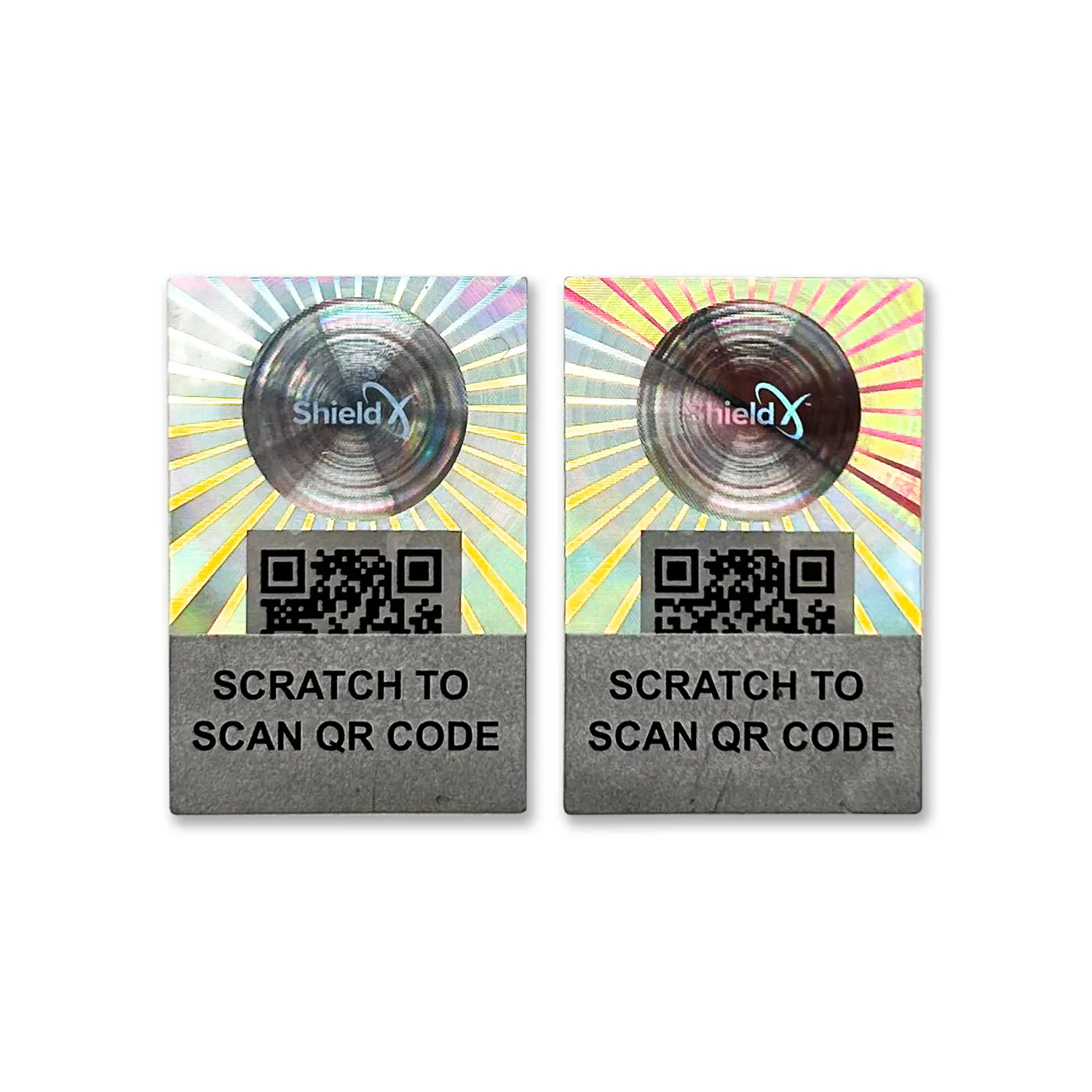 Tùy chỉnh tính xác thực chống hàng giả nhãn Laser gốc QR mã số Serial Scratch Off dập nổi Hologram Sticker