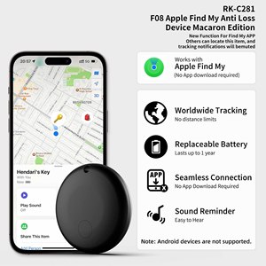 RK-C281 Portable Finder Tracker Anti-Lost Tag pour Pet Wallet MFI Certified Find My iOS System compatible IP67 WiFi pour <span class=keywords><strong>iPhone</strong></span> - Product Image 2
