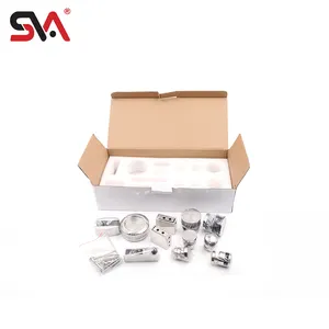 バスルームハードウェアセット卸売SVA-0001ステンレス鋼304フレームレススライディングガラスドアハードウェアフィッティングシャワールーム用