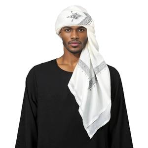 Nouveau foulard carré pour hommes, style arabe, Dubaï, Arabie Saoudite, vente en gros, foulard ethnique du Moyen-Orient, respirant, en jersey - Product Image 6