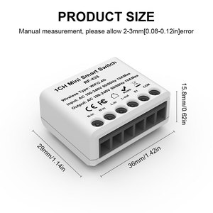 Tuya Smart Life Interruptor inalámbrico Iluminación LED Wifi Smart 1 Gang Control remoto Alexa Google RF 433MHz - Product Image 6