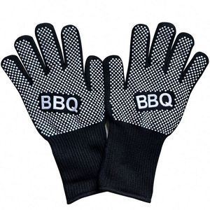 Double Oven Mitts Non-Slip BBQ and Baking Tool <b>Grilling</b> <b>Cooking</b> Oven Mitts - Product Image 6