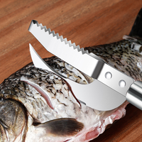 Fournitures de cuisine en acier inoxydable Écailles de poisson Couteau de nettoyage Éplucheur de peau de poisson