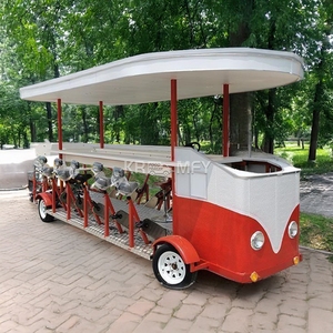 Vélo-bar à pédales pour visites touristiques, simple vitesse, bar mobile, chariot de restauration, vélo de fête, 13 places, véhicule de transport de passagers - Product Image 6