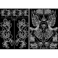 Pochoirs de tatouage au henné temporaires personnalisés en gros, motif floral, pour application sur toute la main, pochoirs sérigraphiés non toxiques pour l'art corporel
